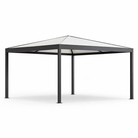 Pawilon ogrodowy aluminiowy biało-czarny 3x3 m