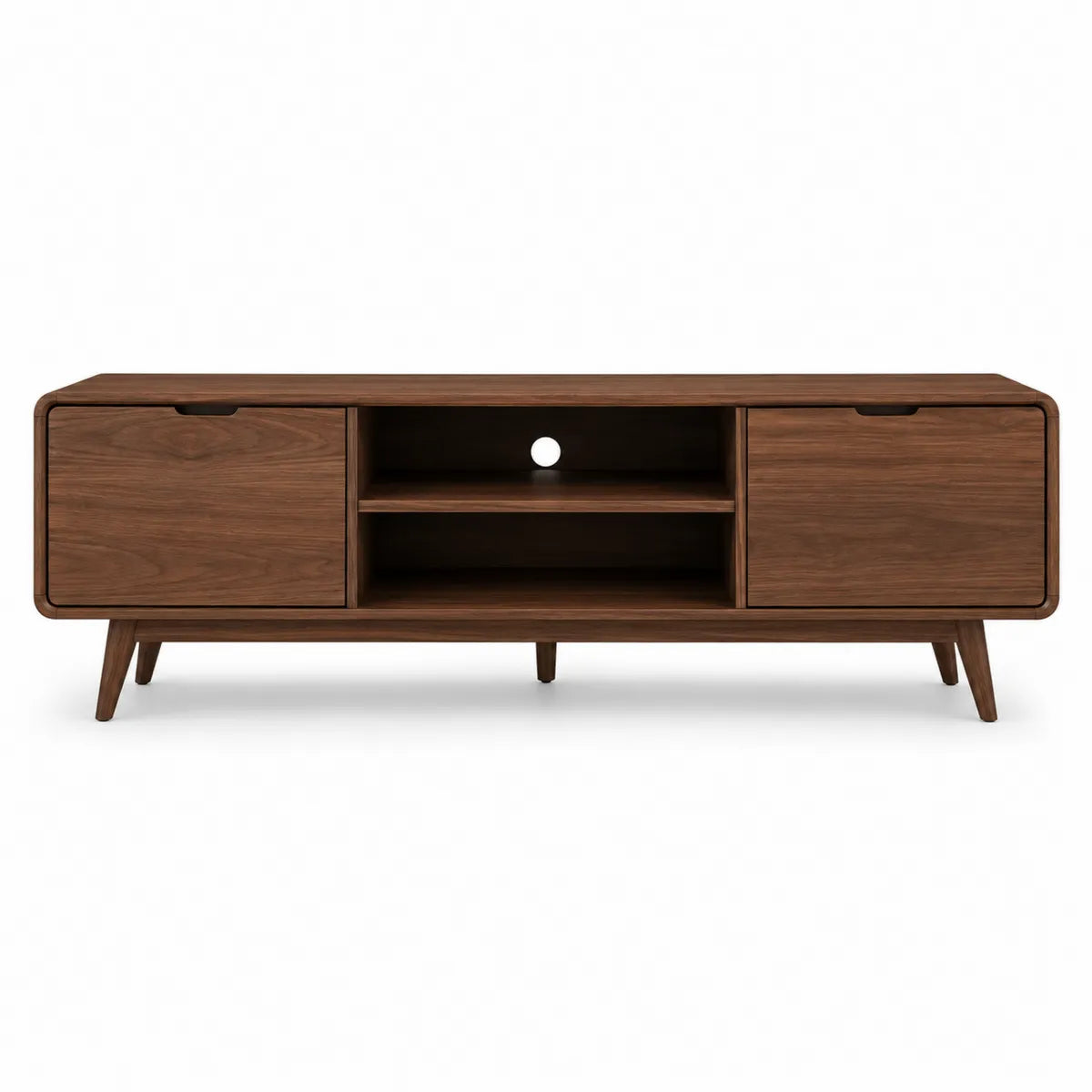 Szafka RTV drewniana orzechowa brązowa 120x40x45 cm