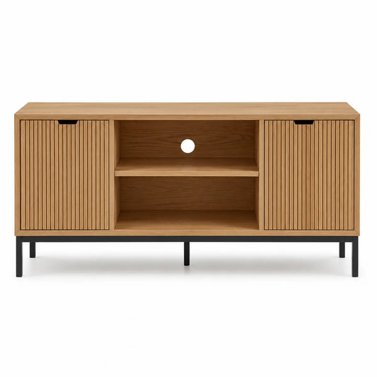 Szafka RTV drewniana z metalowym stelażem 120x40x60 cm